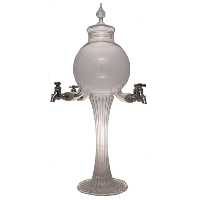 Absinthe Fontäne Glas rund mit 4 Hähnchen