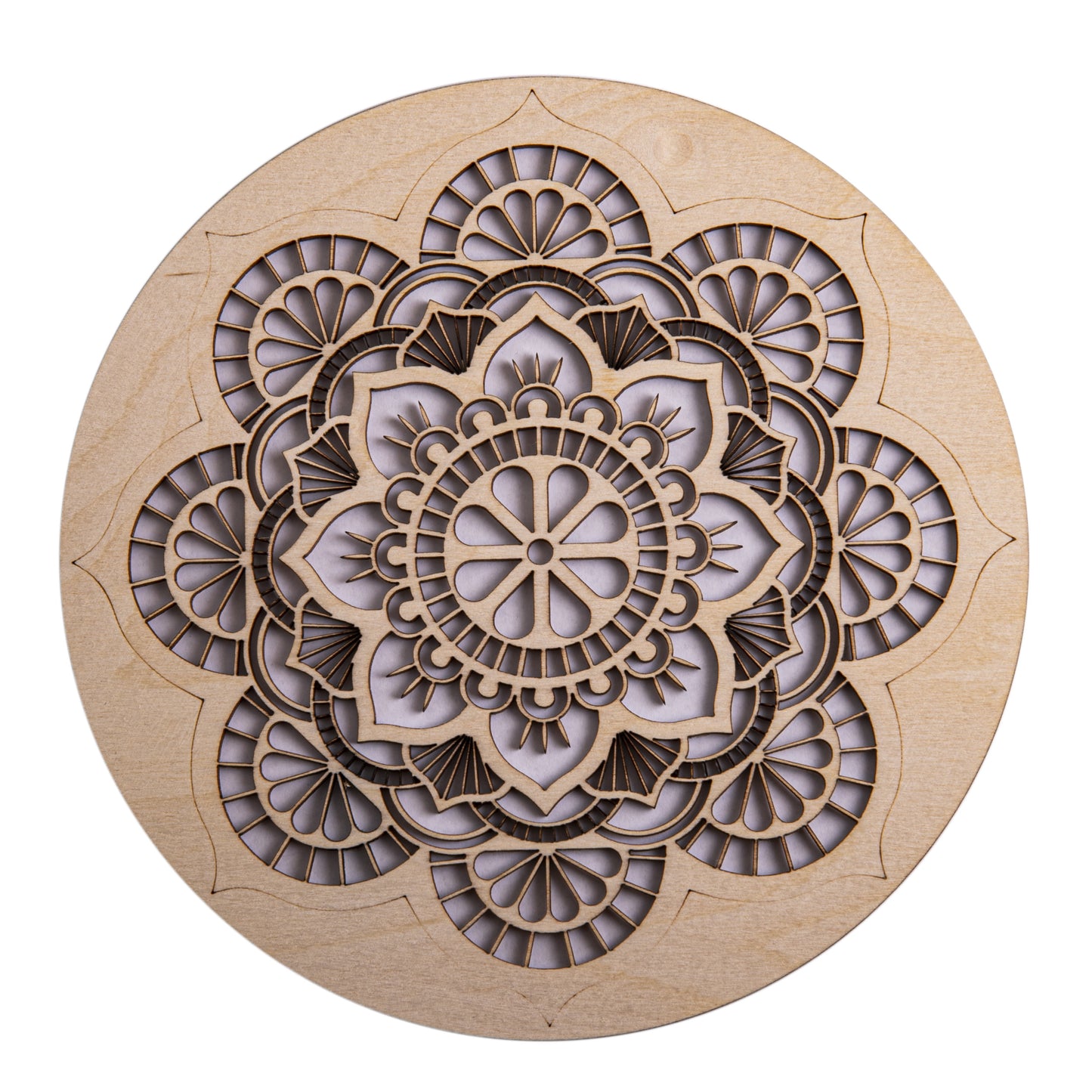 Mandala der Entspannung aus Holz