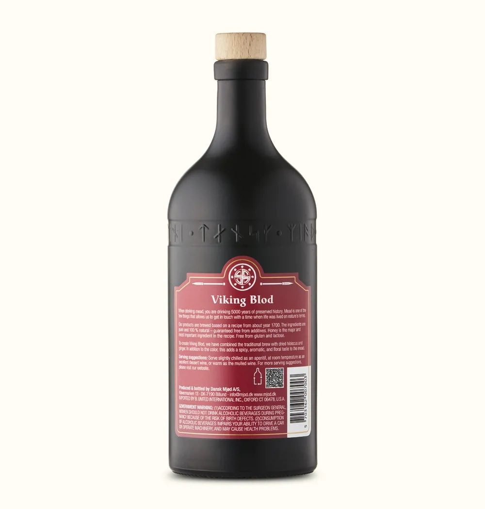 Dänischer Met | Dansk Viking Blod | 75cl Glasflasche Rückseite