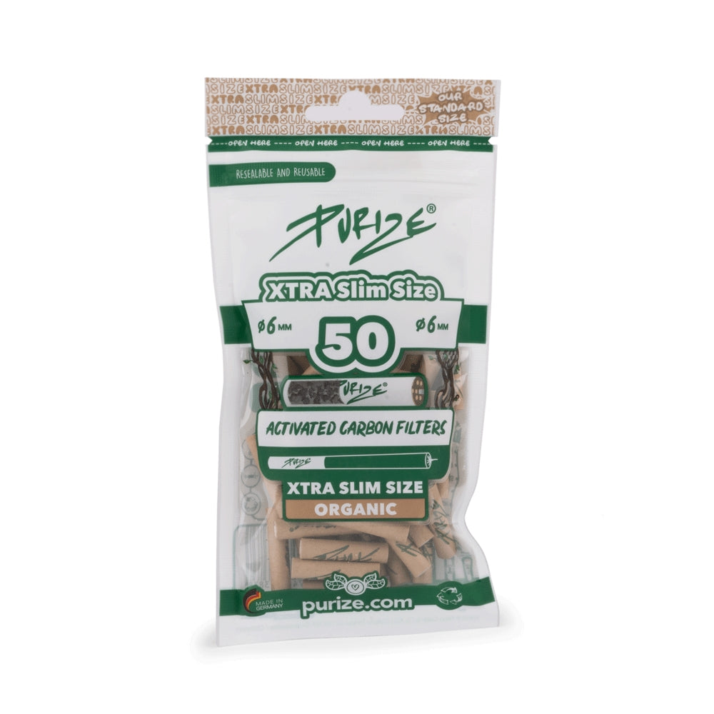 Purize Xtra Slim | Aktivkohle Filter Organic | 50er Packung