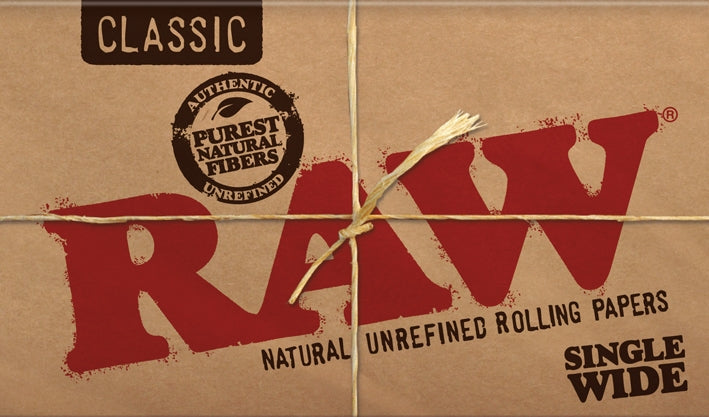 RAW Classic | Single Wide | Double Window | 100 Stück Zigarettenpapier kurz