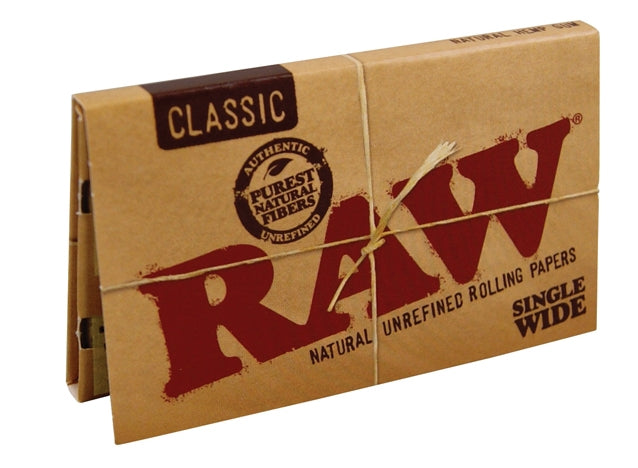 RAW Classic | Single Wide | Double Window | 100 Stück Zigarettenpapier kurz