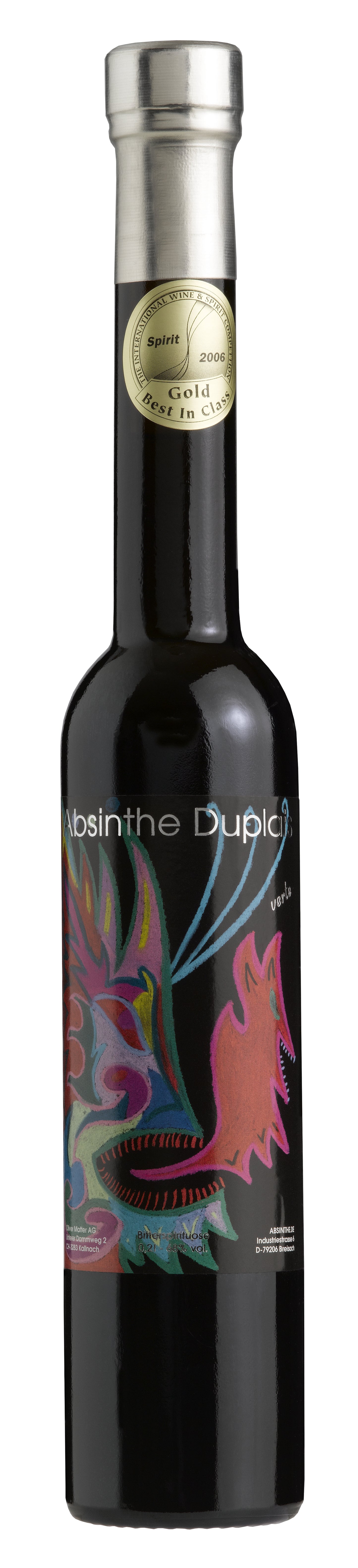 Absinthe Duplais Verte 20cl – traditioneller Schweizer Verte nach 19.-Jh.-Rezeptur, natürlich gefärbt, mehrfach preisgekrönt