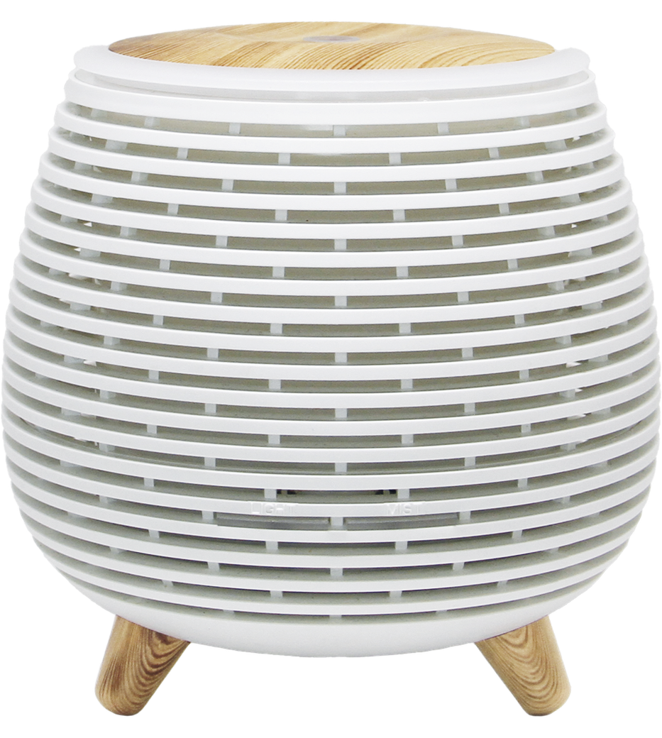 Aroma‑Vernebler Valencia von Farfalla in Holzoptik, kompakter Ultraschall‑Diffuser für ätherische Öle