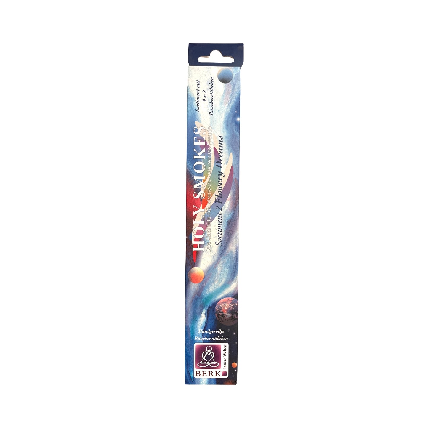 Holy Smokes Blue Line Sortiment 2 Flowery Dreams – Probierpackung mit 9 Sorten, je 2 einzeln verpackte Räucherstäbchen