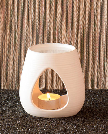 Keramik Duftlampe weiss