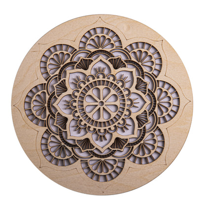 Mandala der Entspannung aus Holz