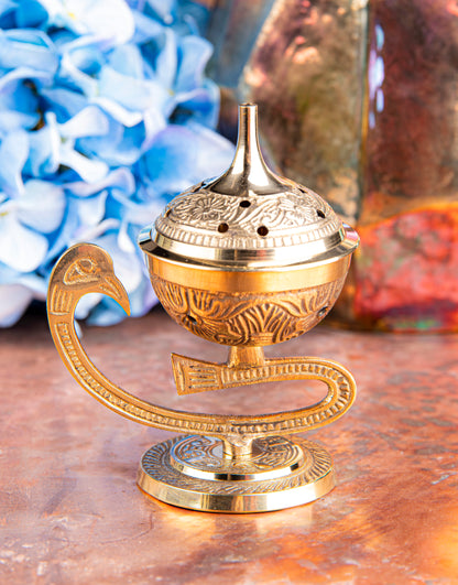 Messing-Räuchergefäss | Schwan