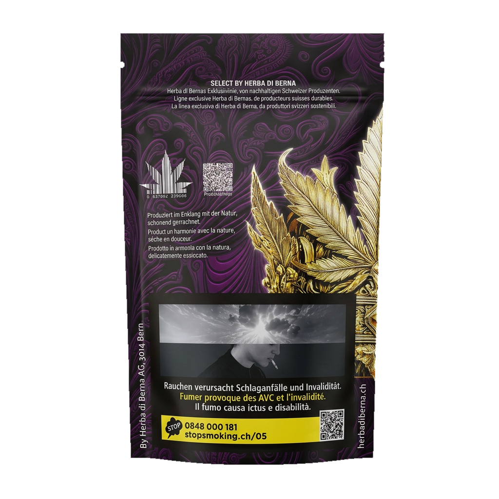 Herba Select | Candy Kush Outdoor CBD 10g Beutel Back