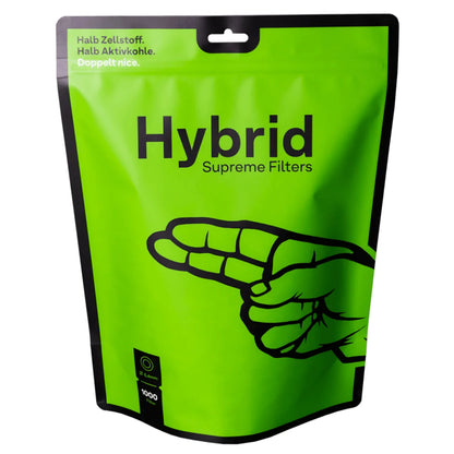 Hybrid Supreme Aktivkohlefilter 6.4 mm im grünen Beutel, Grosspackung mit 1000 Stück