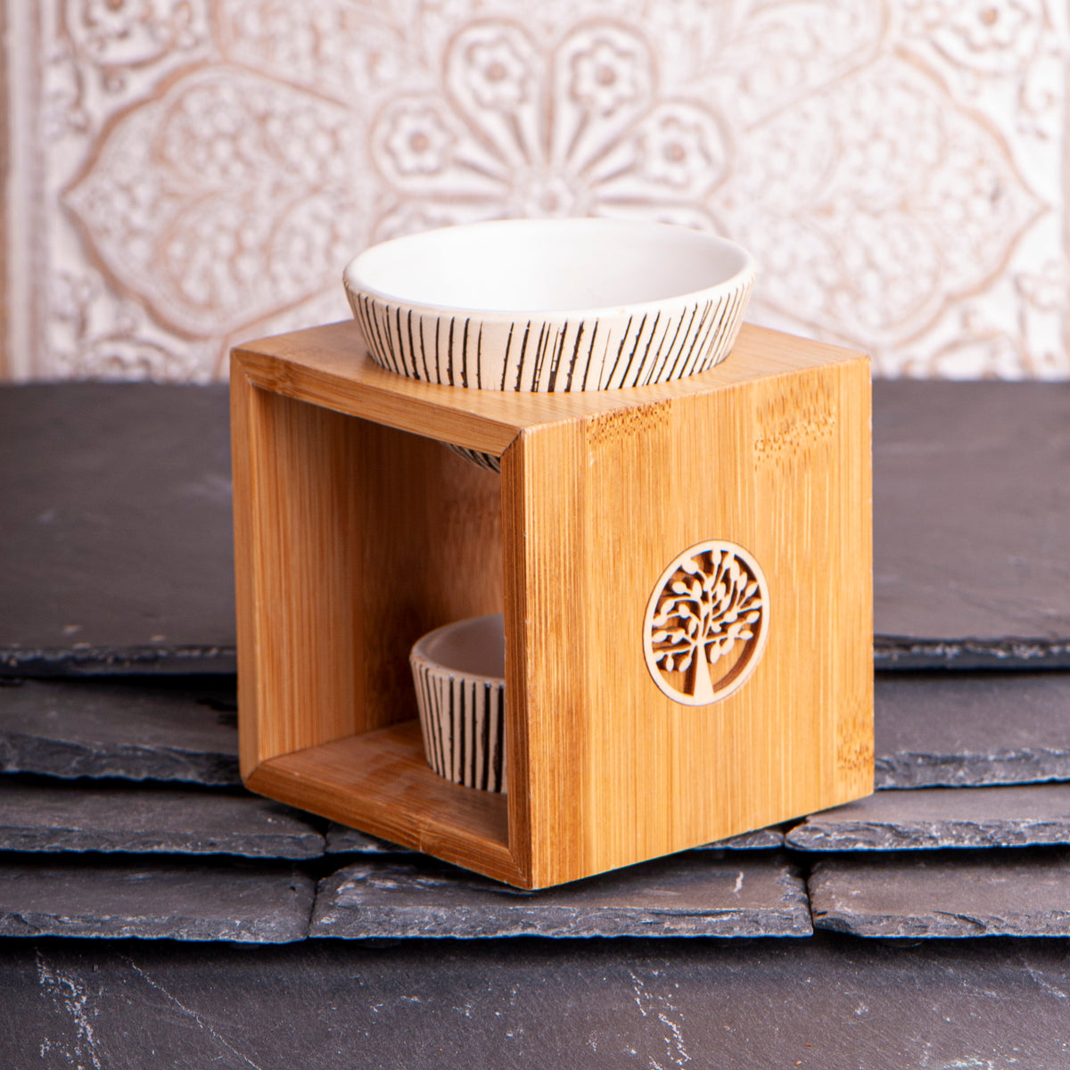 Duftlampe | Bambus/Keramik | Yggdrasil