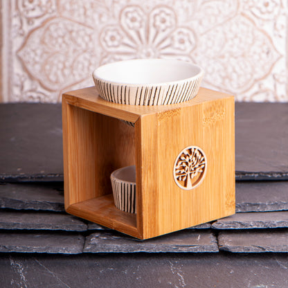 Duftlampe | Bambus/Keramik | Yggdrasil