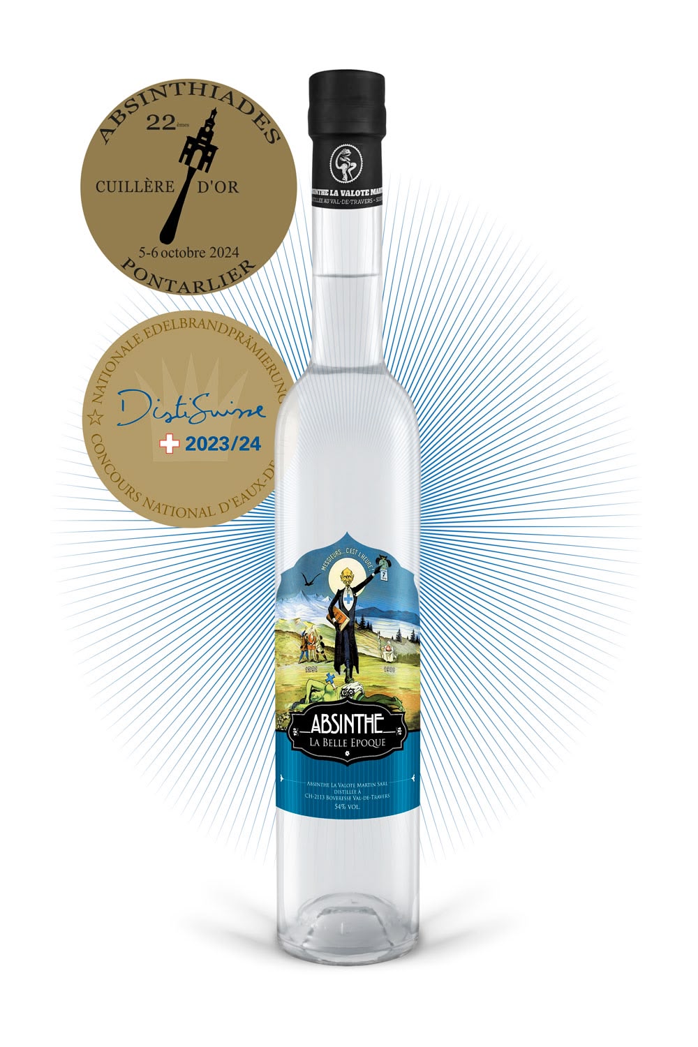 Absinthe La Belle Epoque 50cl – klarer, charaktervoller Absinthe von La Valote Martin mit Bitternoten und 54% vol