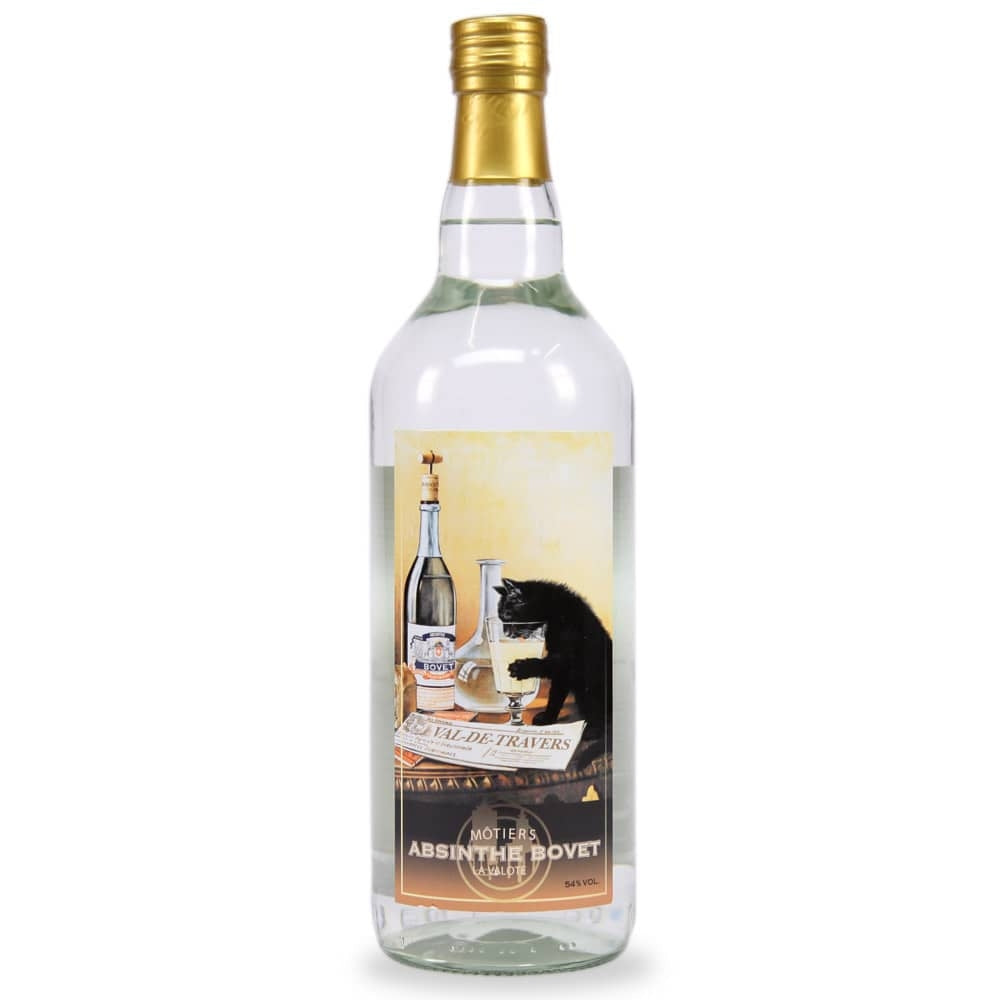 Absinthe Le Chat 100cl – traditioneller Val-de-Travers Absinthe, rund, süss, elegant mit Kräuterrezept von Willy Bovet