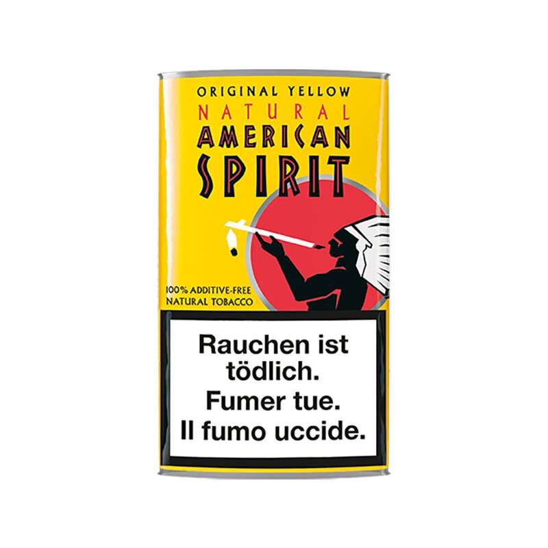 American Spirit Original Yellow Tabak –unbehandelter Premium-Virginia-Tabak ohne Zusatzstoffe, nachhaltig angebaut