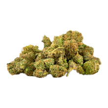 Detailbild Blueberry Muffin Mini Buds – Nahaufnahme der kompakten Blütenstruktur und Trichome