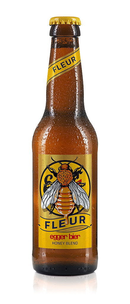 Egger Fleur Honigbier 33cl – helles Honigbier aus Worb, süsslich‑aromatisch mit Bienenhonig, 4.8% vol, Bronze Beer Star 2022