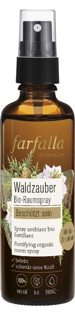 Farfalla Bio‑Raumspray Waldzauber 75ml – naturreine Nadelbaum‑Öle, herb‑frischer Duft, entspannend und stimmungshebend