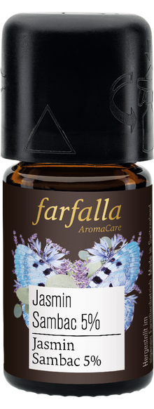 Farfalla Jasmin Sambac 5% 5ml – blumig-orientalisches Absolue aus Jasminblüten, ideal für Duftmischungen und Naturkosmetik