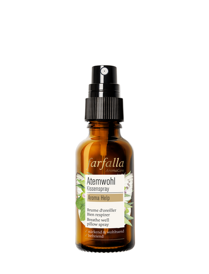 Farfalla Kissenspray Atemwohl – 30 ml Braunglasflasche mit Eukalyptus für freie Atmung und erholsame Nächte