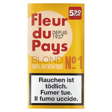 Fleur du Pays Blond No.1 – kräftiger Drehtabak aus ganzen Tabakblättern, ohne Aromen und ohne rekonstruierte Bestandteile, 10×25g
