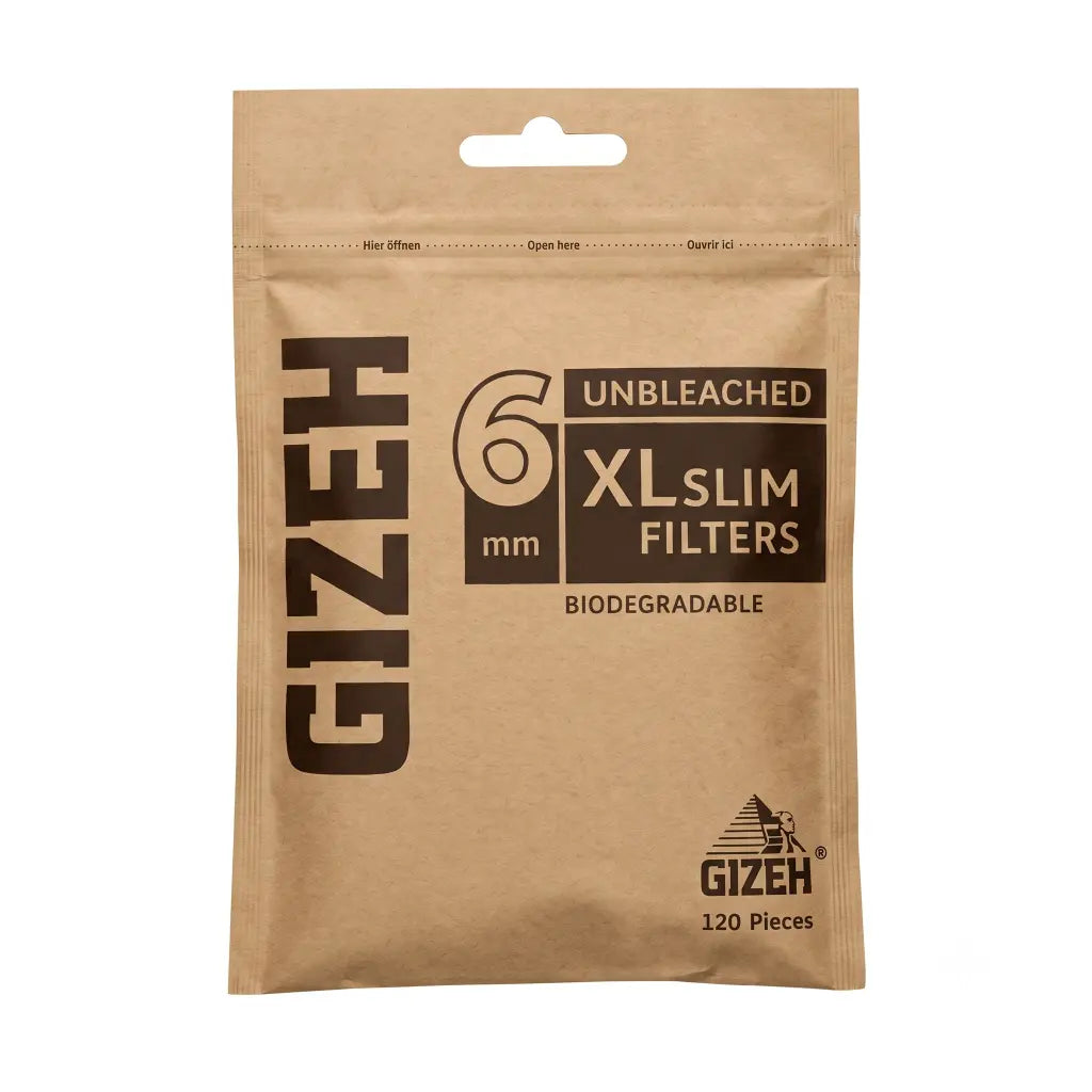 Gizeh XL Slimfilters unbleached | Beutel à 120 Filter Front