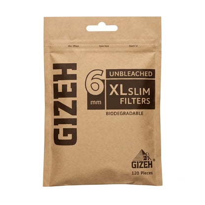 Gizeh XL Slimfilters unbleached | Beutel à 120 Filter Front
