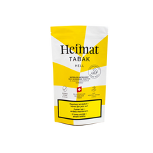 Vorderansicht des wiederverschliessbaren 80g Beutels Heimat Tabak Hell