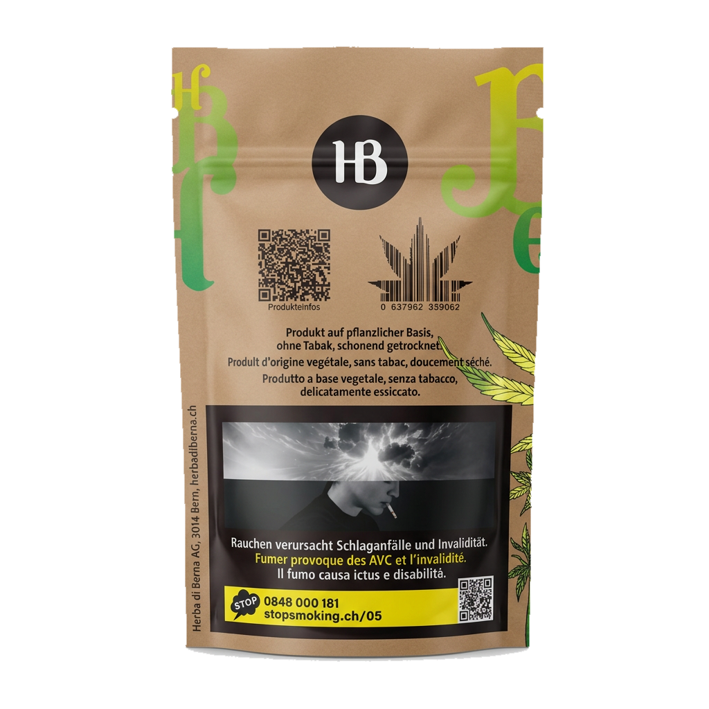 Herba di Berna | Amnesia Lemon Haze Indoor CBD | 4g Beutel Back
