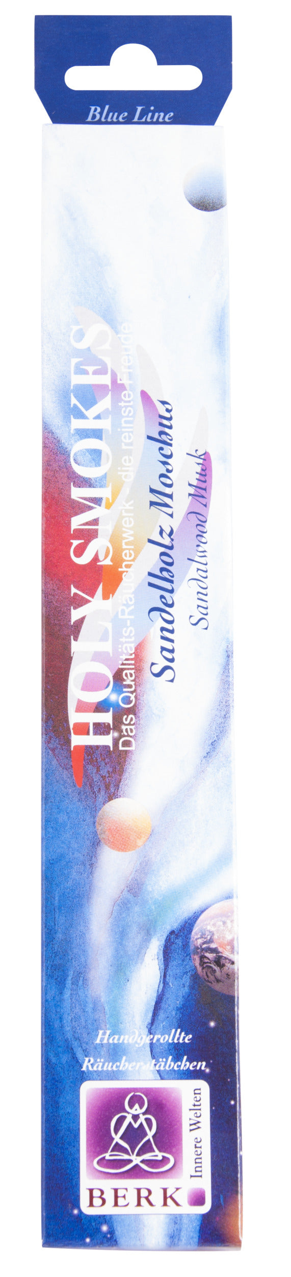 Holy Smokes Blue Line Sandelholz Moschus Räucherstäbchen – handgerollt, warmer Duft zwischen Kraft und Anziehung
