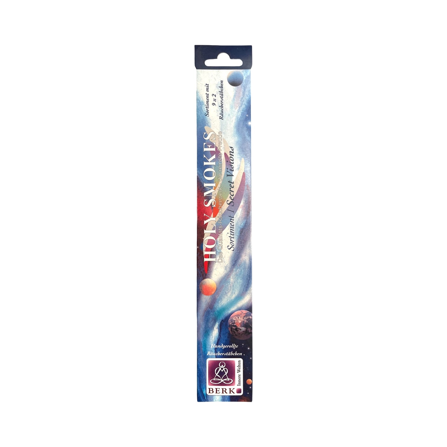Holy Smokes Blue Line Sortiment 1 Secret Visions – Probierpackung mit 9 Sorten, je 2 einzeln verpackte Räucherstäbchen