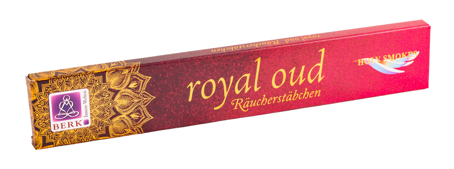 Holy Smokes Royal Oud Räucherstäbchen, 12 Stück – intensiver Duft aus kostbarem Adlerholzharz
