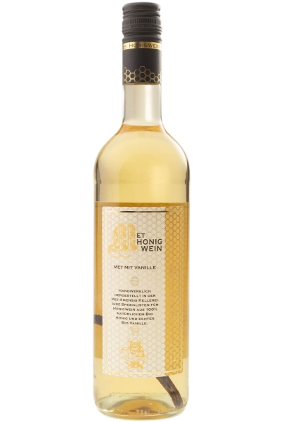 Met Vanille Honigwein 75cl – Bio-Honigwein mit echter Bourbon-Vanilleschote, vollmundig, weich und aromatisch