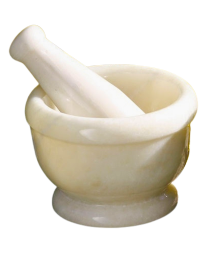 Mörser aus Marmor Ø12 cm – schwerer, stabiler Mörser zum Mahlen von Kräutern, Gewürzen, Harzen und Samen, Höhe 9 cm