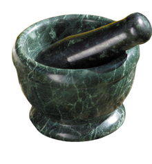 Mörser aus Serpentin Ø12 cm – stabiler Natursteinmörser zum Mahlen von Kräutern, Gewürzen, Harzen und Samen, Höhe 9 cm