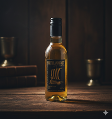 Stimmungsbild Northlands Met – gemütliche, winterliche Szene mit warmem Licht und aromatischem Honigwein