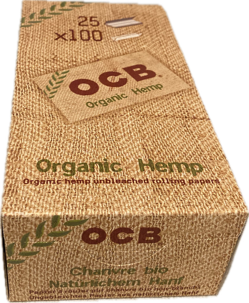 OCB Organic Hemp Double Window – hauchdünnes Bio-Hanfpapier mit Gummi Arabicum, 25×100 Blatt im Recyclingkarton
