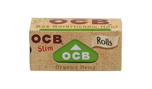 OCB Organic Hemp Rolls Slim – 4 m ungebleichtes Bio-Hanf-Papier, 4,4 cm breit, natürliche Gummierung, Recycling-Verpackung