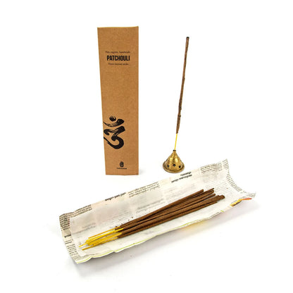 Paropakaram Patchouli Räucherstäbchen – erdiger, exotischer Duft, handgerollt aus natürlichen Zutaten, nachhaltige Verpackung