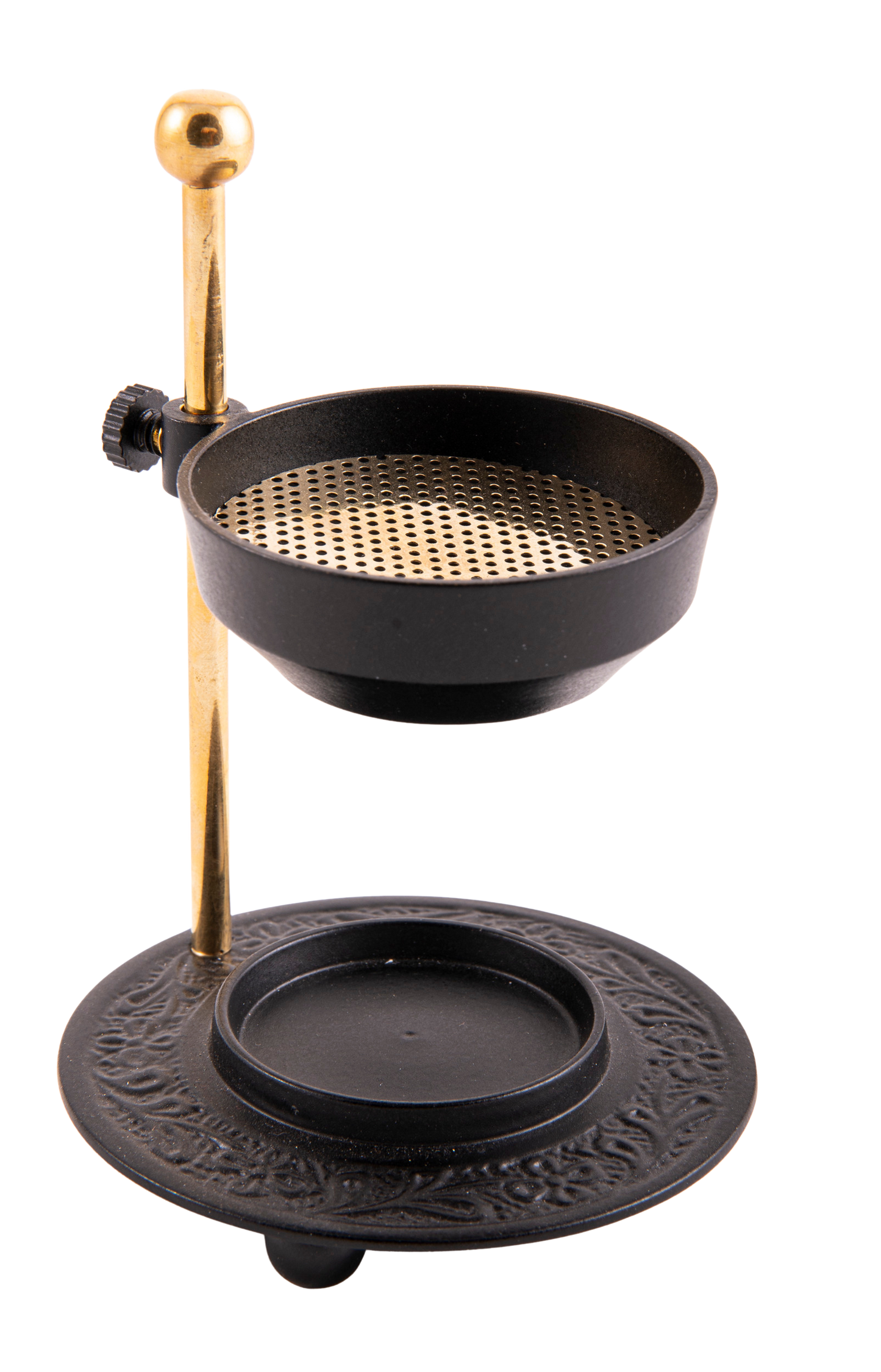 Höhenverstellbares Räucherstövchen Kunari mit Sieb – 11 cm hoch, ideal für Kräuter und Harze, variable Temperatur