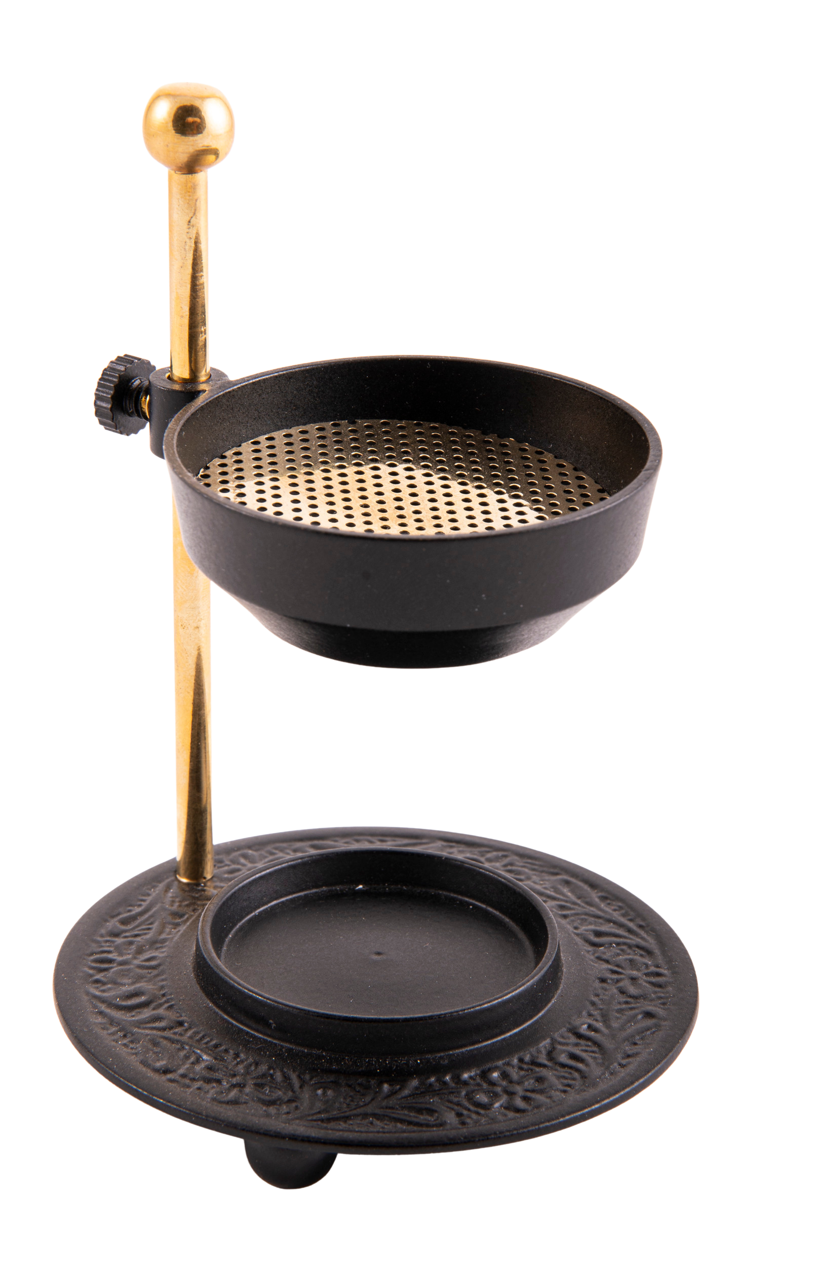 Höhenverstellbares Räucherstövchen Kunari mit Sieb – 11 cm hoch, ideal für Kräuter und Harze, variable Temperatur