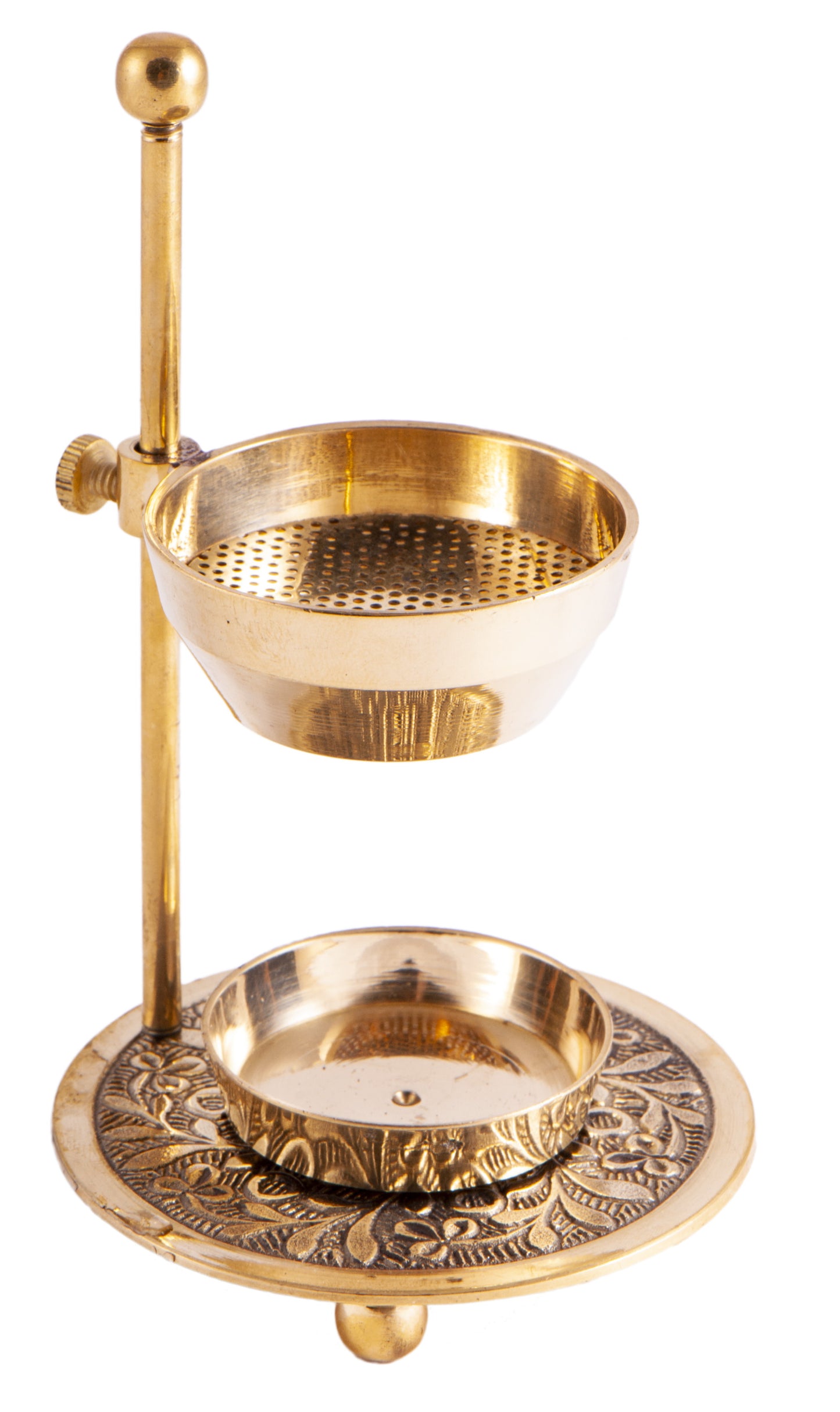 Räucherstövchen Inari – höhenverstellbares Siebräuchergefäss aus Metall, ideal für Kräuter und Harze, 10 cm hoch