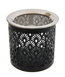 Räucherstövchen mit Sieb – dekoratives Gefäss mit Ornament, sanftes Räuchern von Harzen, Kräutern und Hölzern über Teelicht