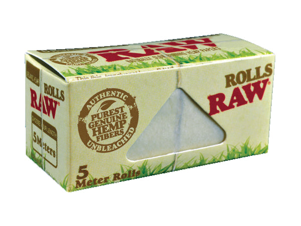 Detailbild RAW Hemp Rolls – Nahaufnahme der Papierstruktur, Wasserzeichen und veganen Gummierung