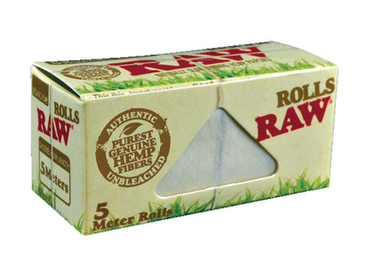 Detailbild RAW Hemp Rolls – Nahaufnahme der Papierstruktur, Wasserzeichen und veganen Gummierung