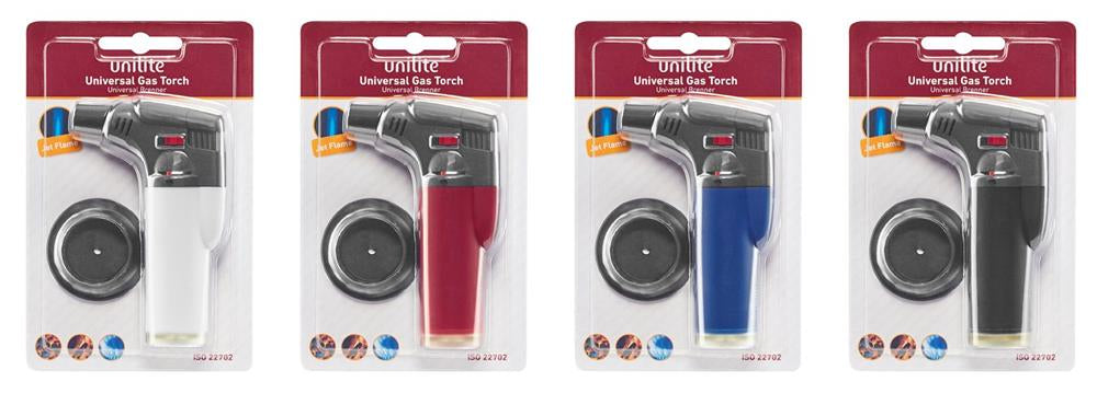 Unilite Tokyo Torch – nachfüllbares Jetflame‑Feuerzeug mit verstellbarer Flamme, Sicherheitsverschluss und abnehmbarem Standfuss