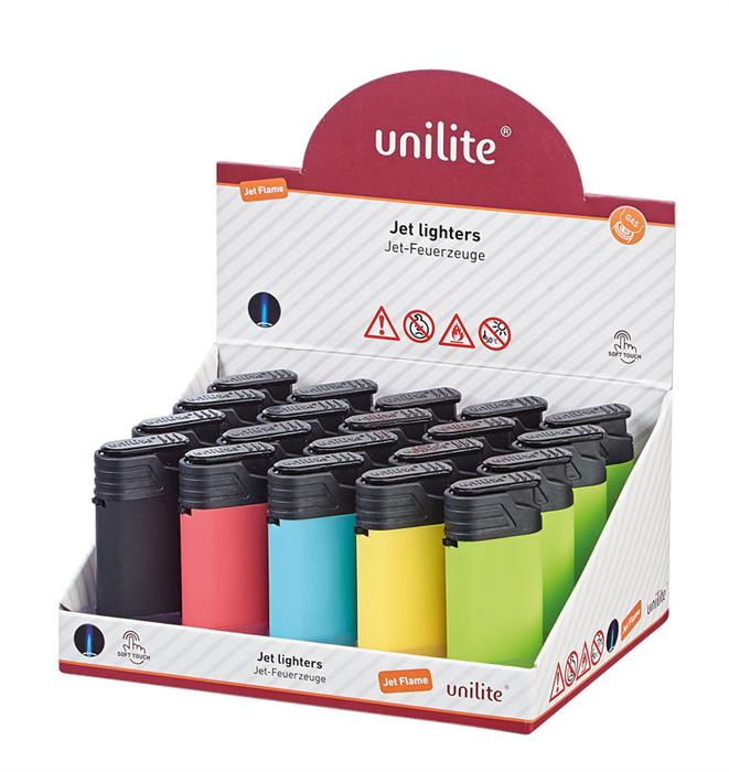 Unilite U‑70 Jet Flame – nachfüllbares Feuerzeug mit einstellbarer Jetflamme, 7.5 cm hoch, hochwertige Verarbeitung